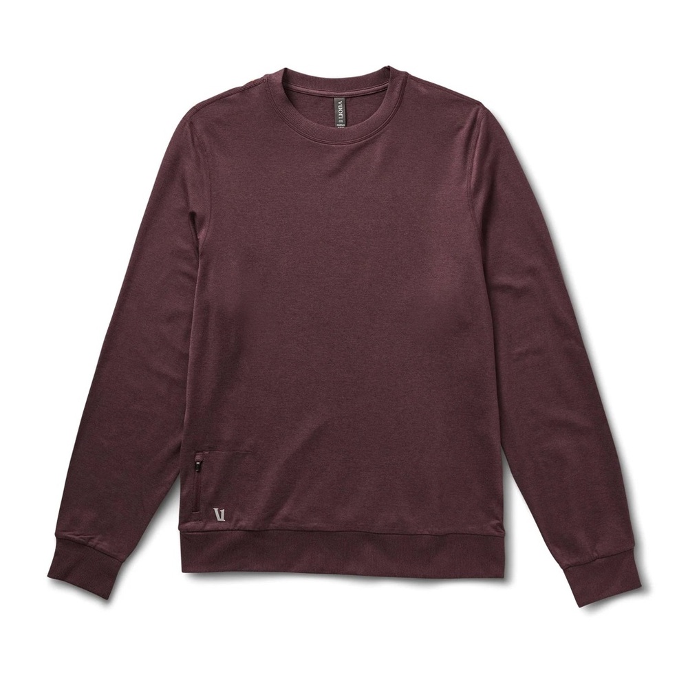 Vuori Ponto Performance Crew Oxblood Deep Red | Men’s Large
